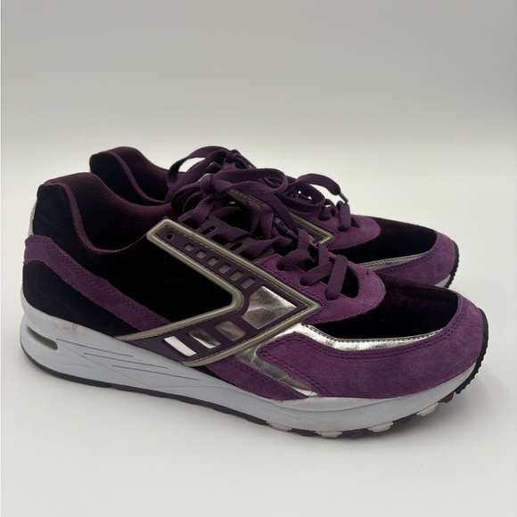 Brooks Heritage Regent Sneakers Purple Velvet Suede Silver Women’s Size 10 - Picture 2 of 9